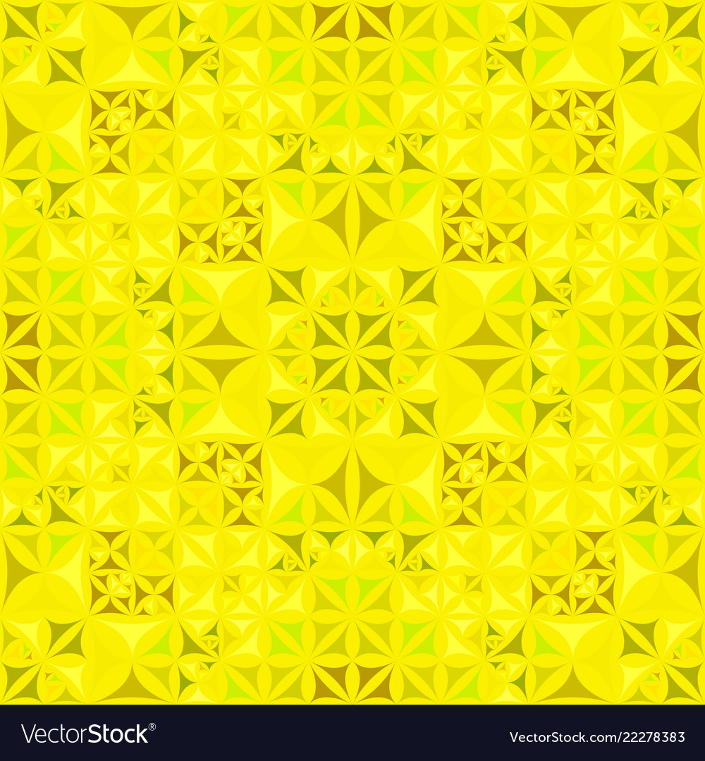 Yellow repeating kaleidoscope pattern background