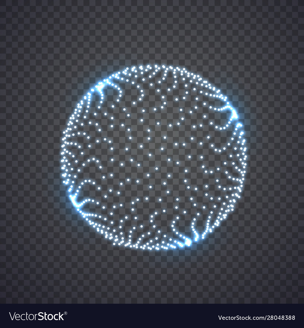 Abstract sphere consisting points vector image Abstract sphere consisting points
