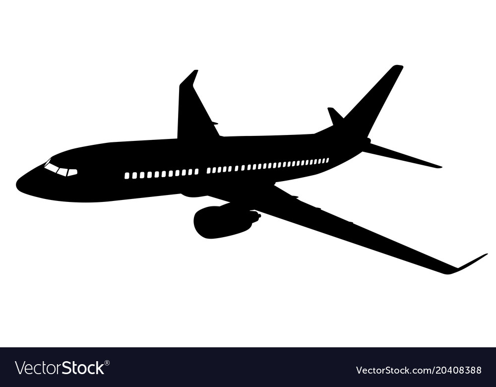 Download Airplane silhouette Royalty Free Vector Image - VectorStock