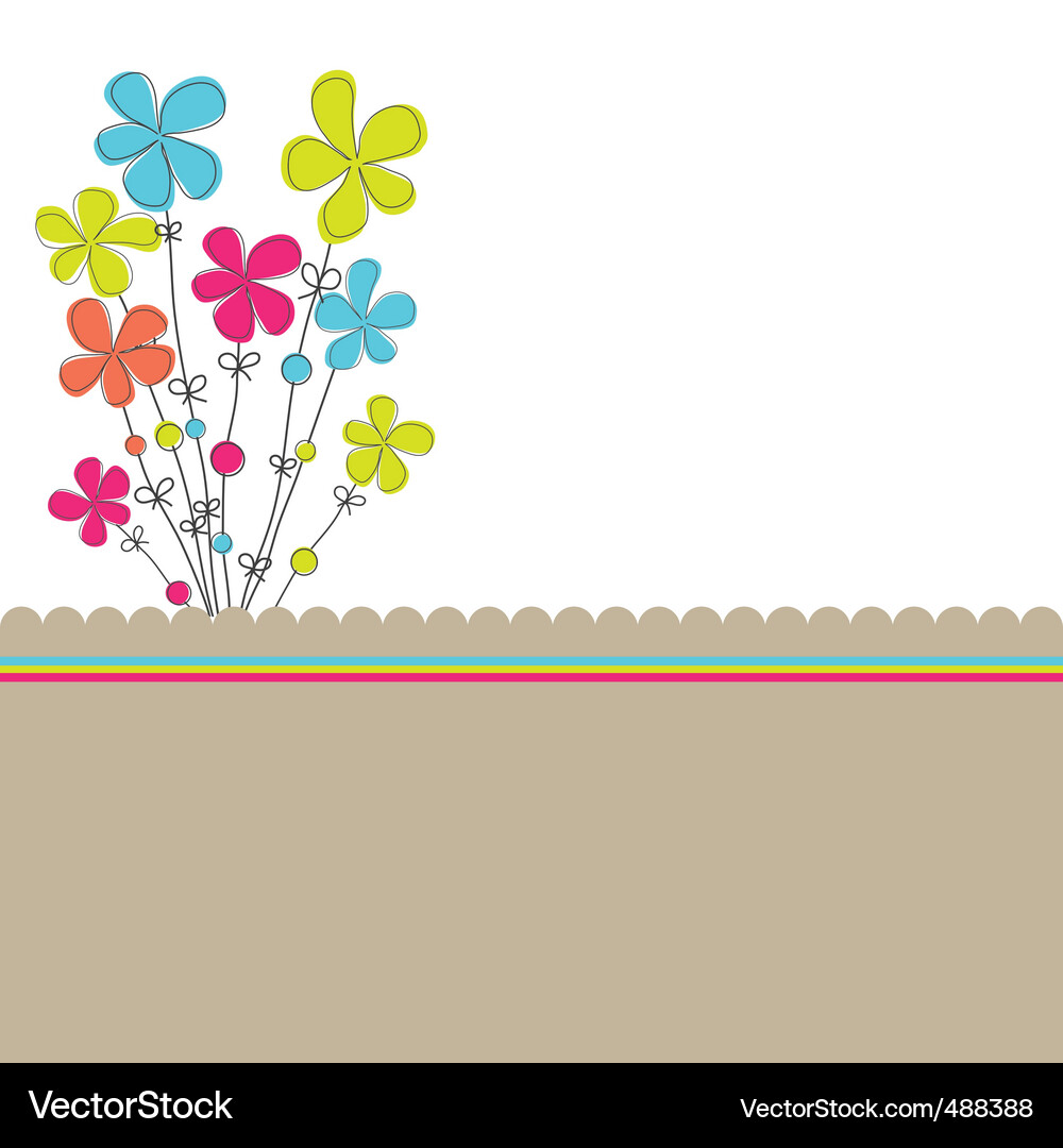 Background with flowers Royalty Free Vector Image