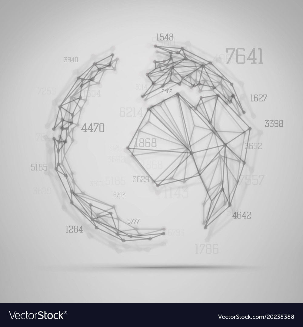 Big data visualization abstract earth globe