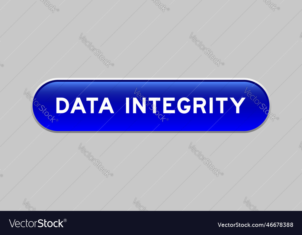 Blue color capsule shape button with word data vector image Blue color capsule shape button with word data
