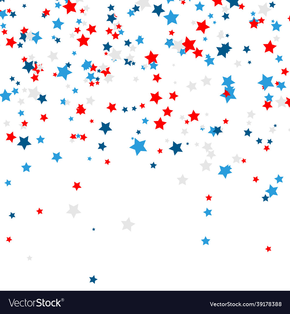 Celebration confetti in national colors of usa Vector Image