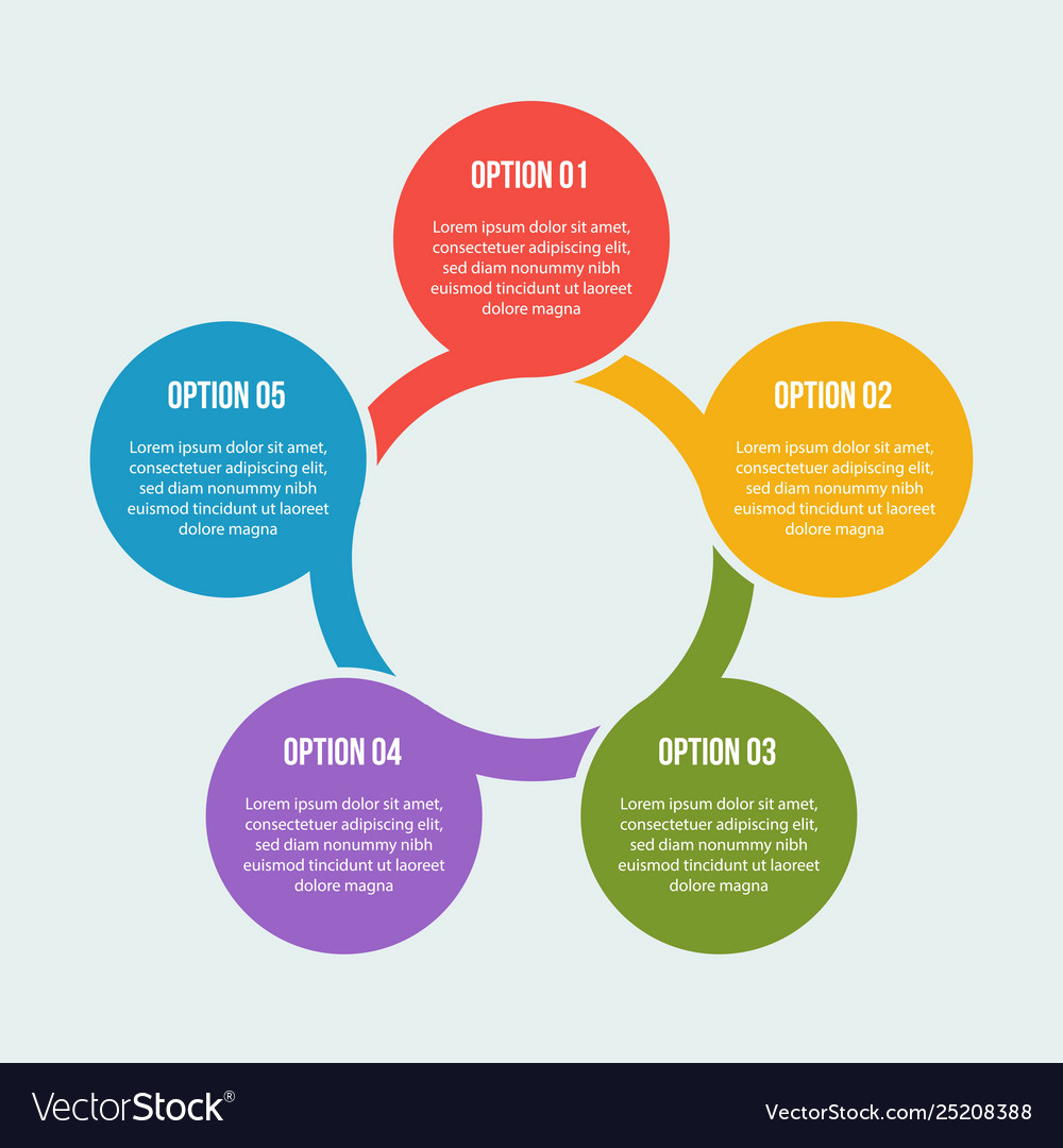 Circle chart infographic or circular