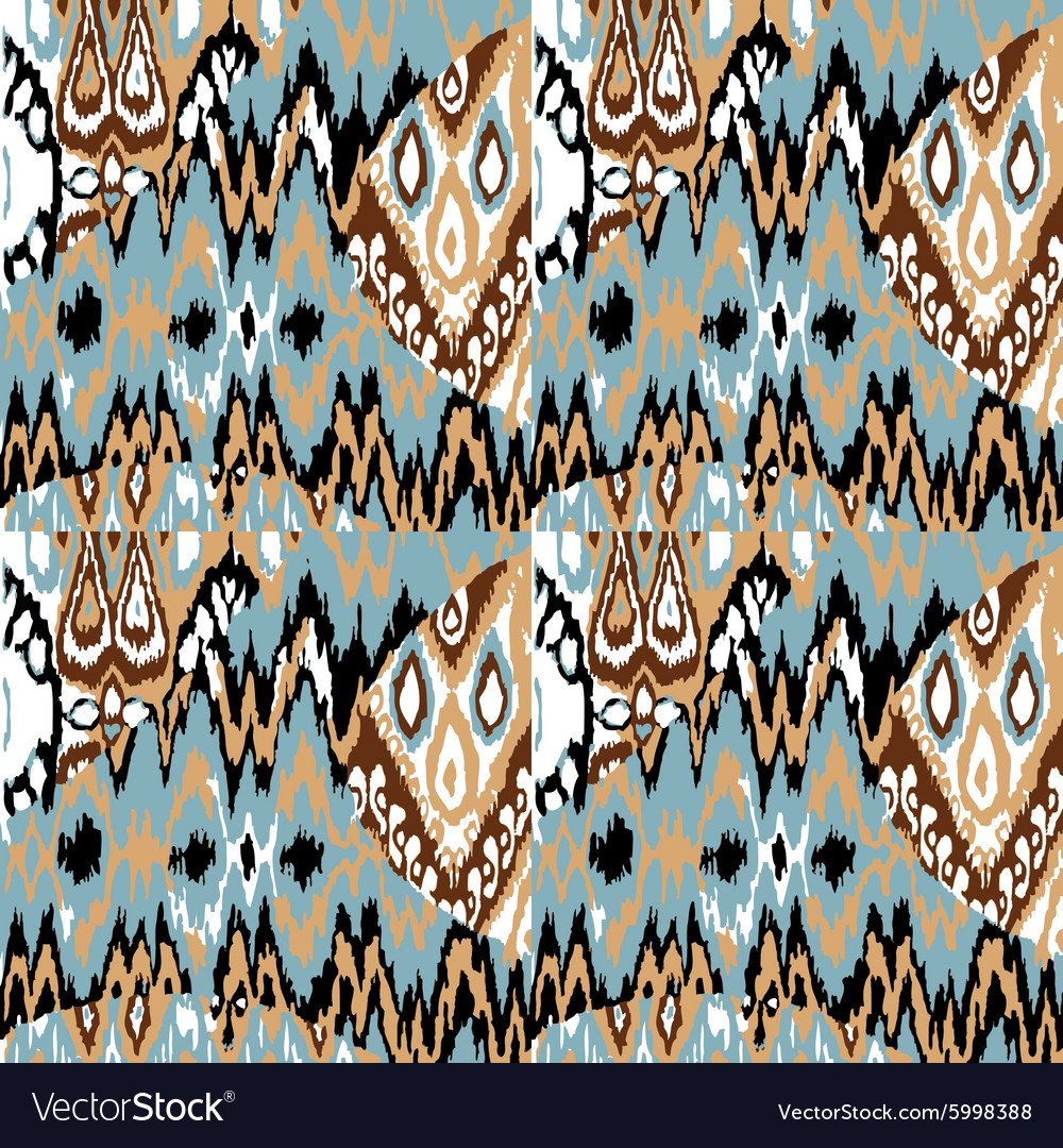 Colored seamless ethnic print pattern abstract