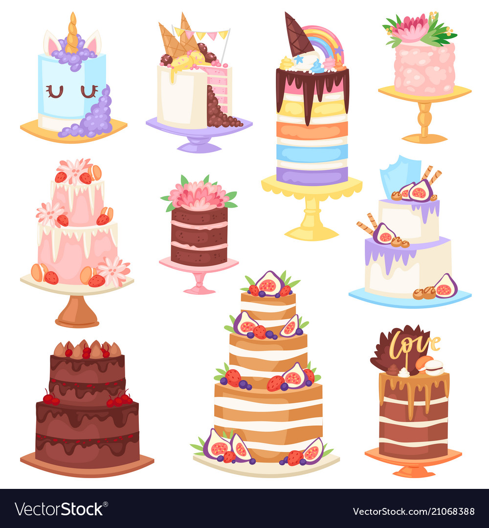 Colorful Birthday Cake Collection