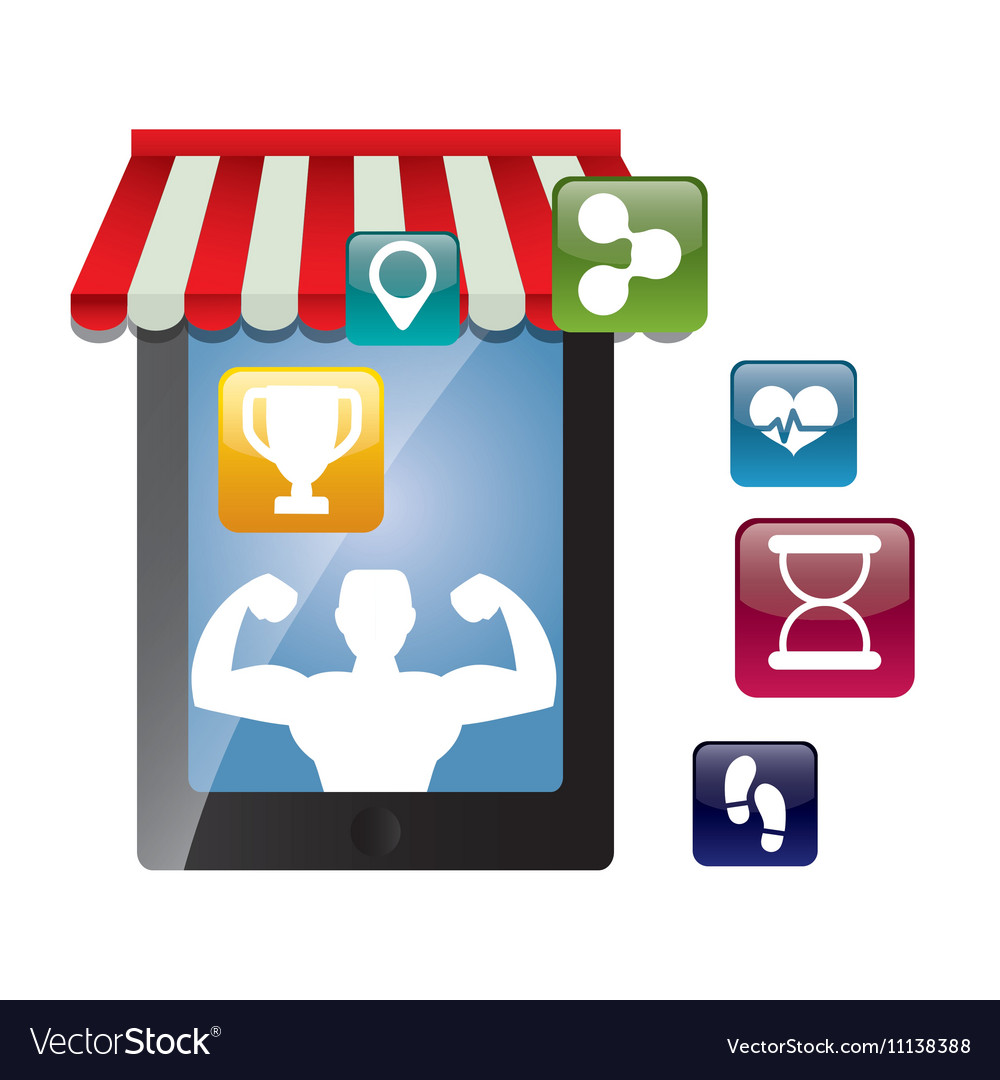 Fitness App Technologie Icons