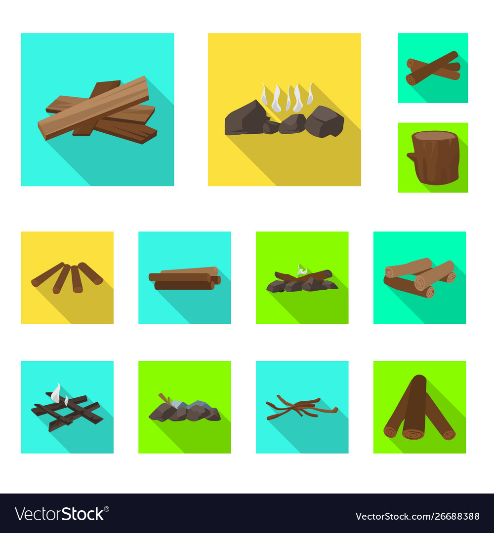 Isolated object material and logging symbol vector image Isolated object material and logging symbol