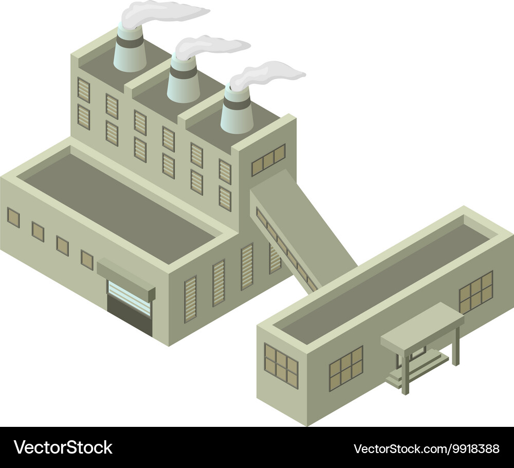 Isometric building Royalty Free Vector Image - VectorStock