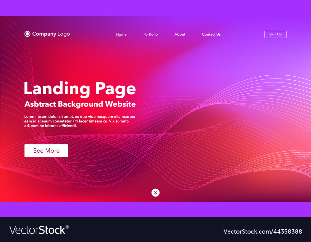Landing page abstract background website template Vector Image Landing page abstract background website template