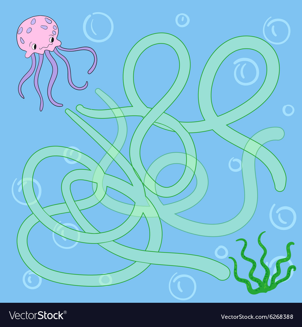 Layout for game labyrinth find a way jellyfish