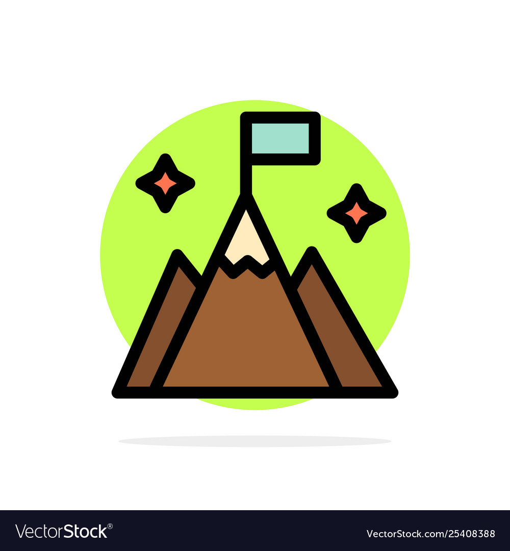 Mountain flag user interface abstract circle Vector Image Mountain flag user interface abstract circle