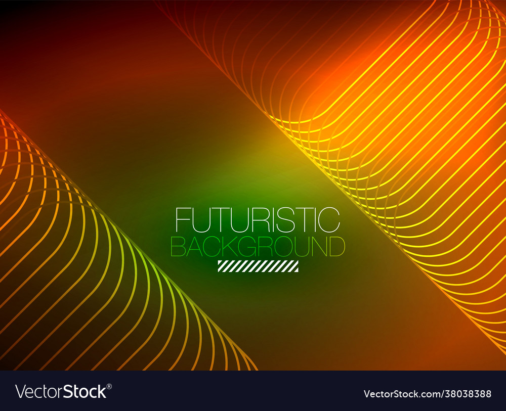 Neon color square shape lines abstract background vector image Neon color square shape lines abstract background
