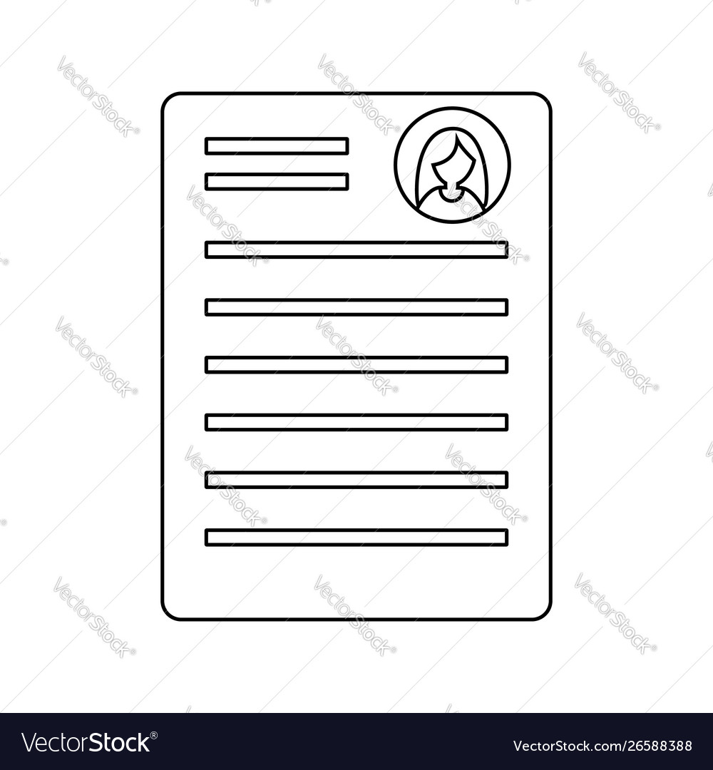 Outline summary icon simple style isolated vector image Outline summary icon simple style isolated