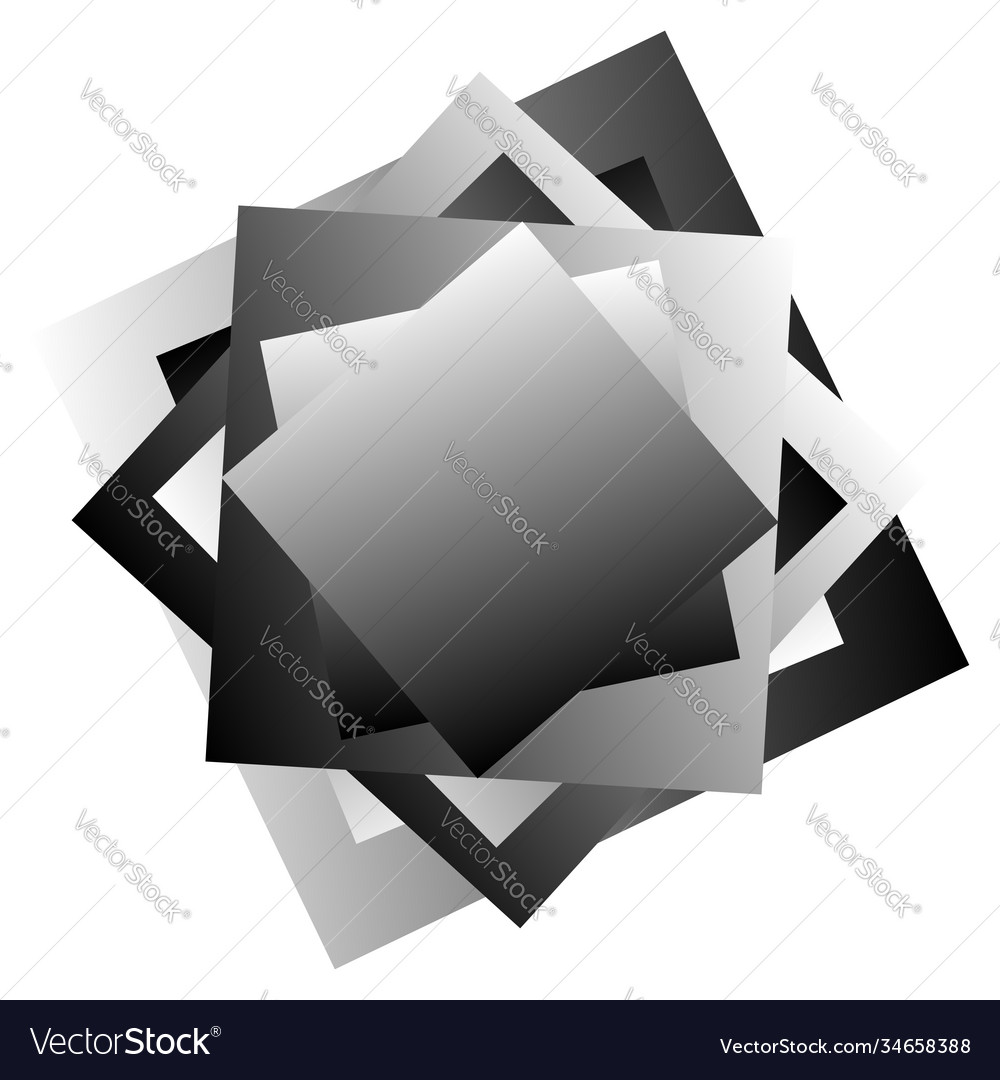 Randxom rotated overlap chaotic squares vector image Randxom rotated overlap chaotic squares