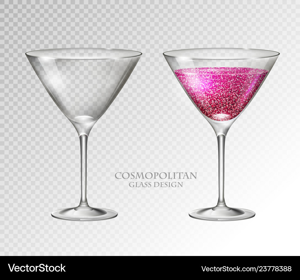 Realistic cocktail cosmopolitan Royalty Free Vector Image
