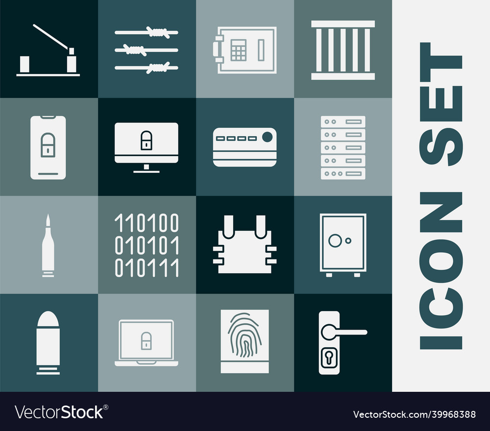Set door handle safe server data web hosting