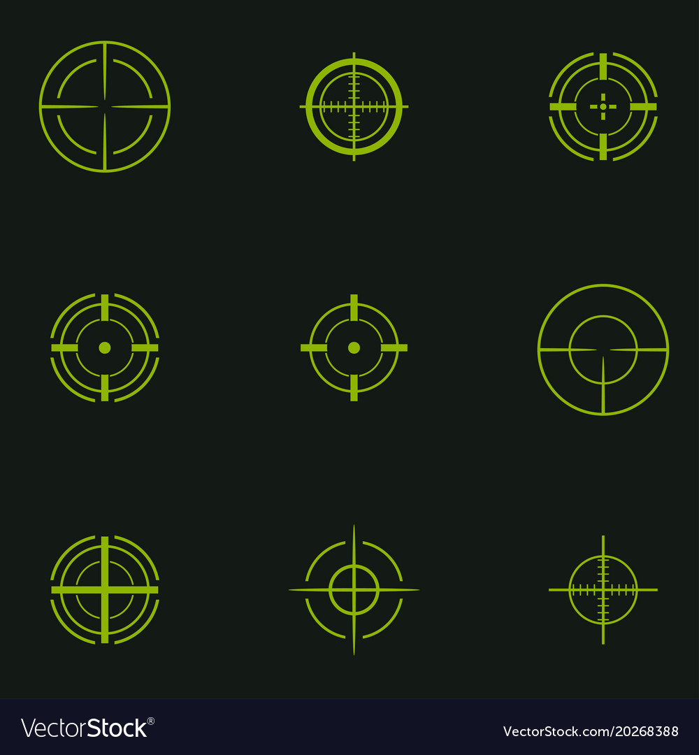Sniper Crosshair Target Icon Set