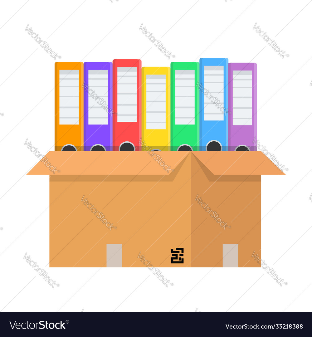 Stack many color document folders vector image Stack many color document folders
