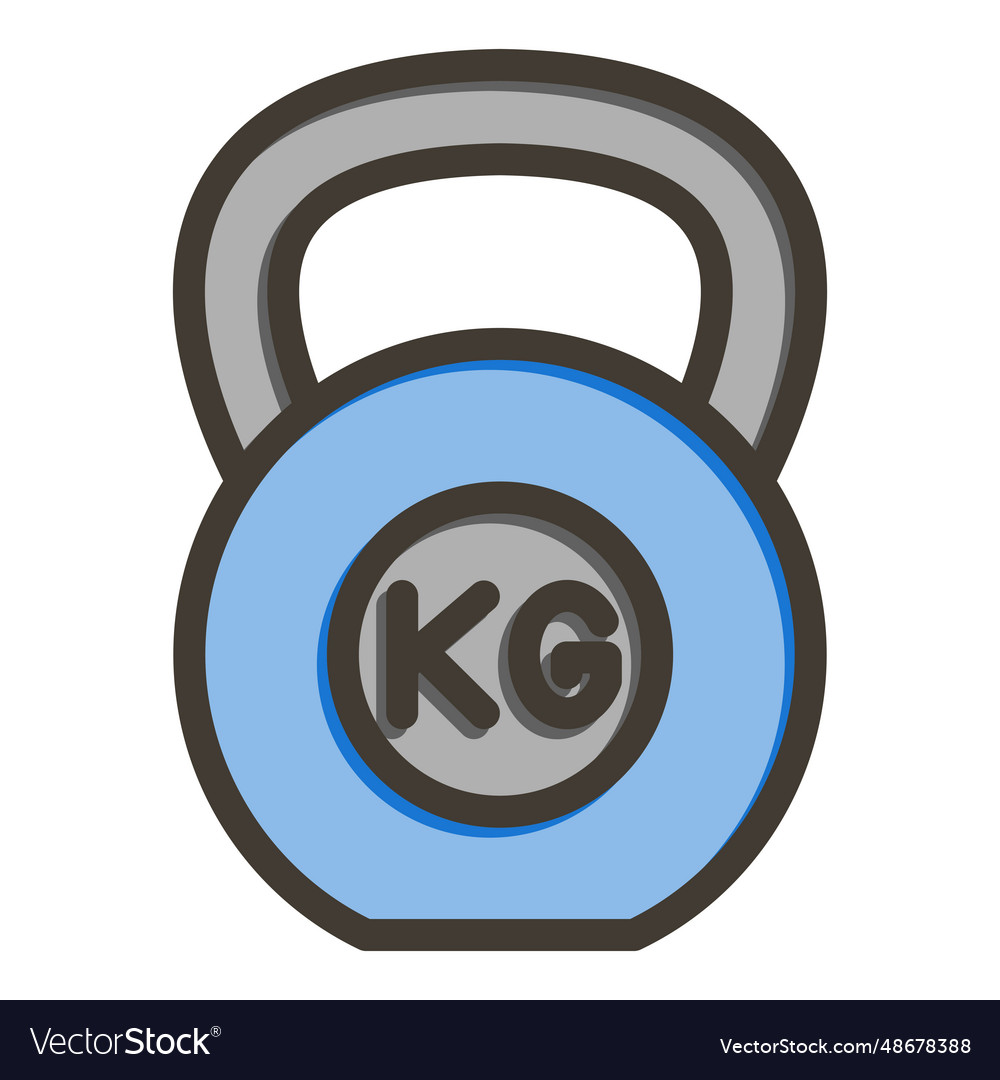 Weight thick line filled colors icon for personal Vector Image