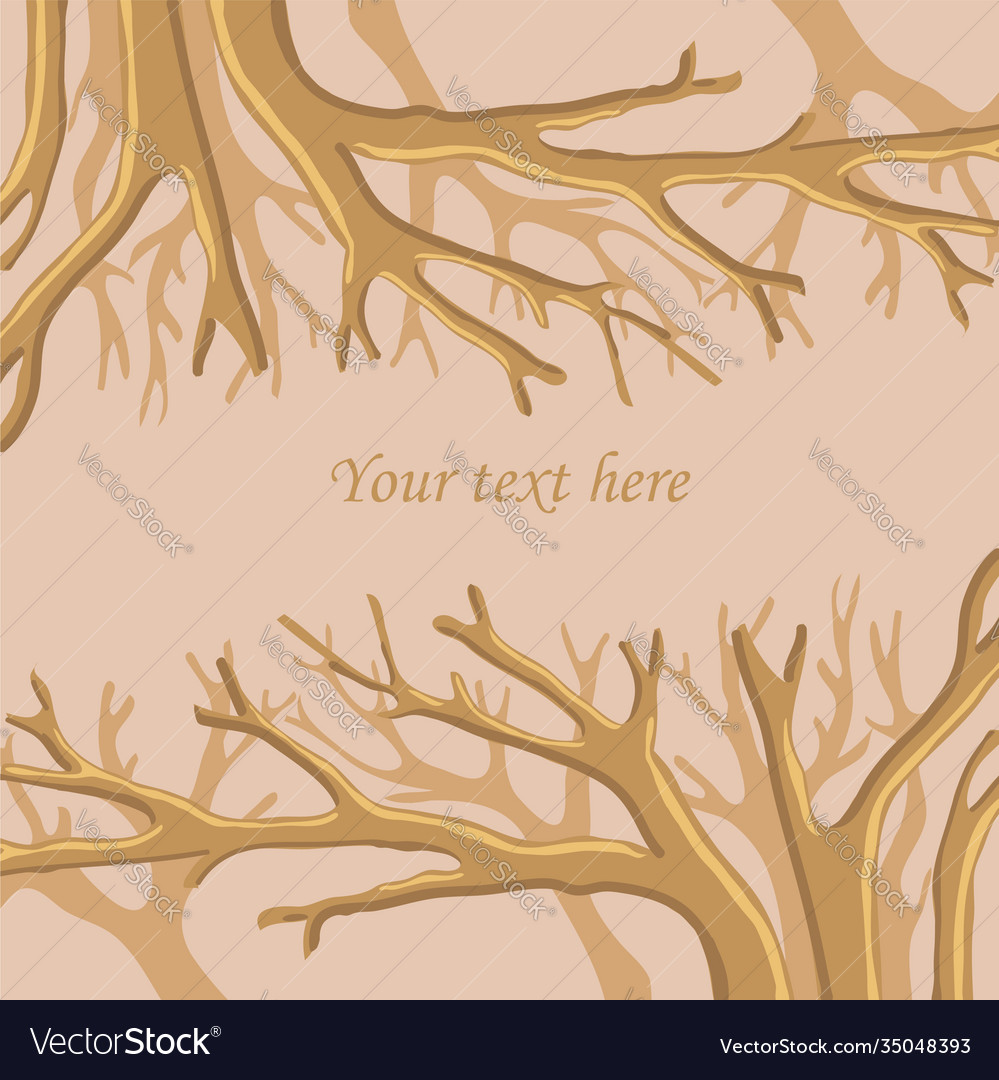 Abstract frame with trees and text place