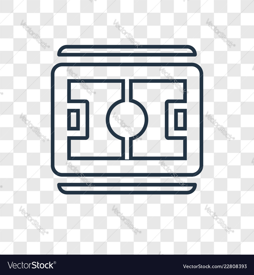 American football field top view concept linear vector image American football field top view concept linear