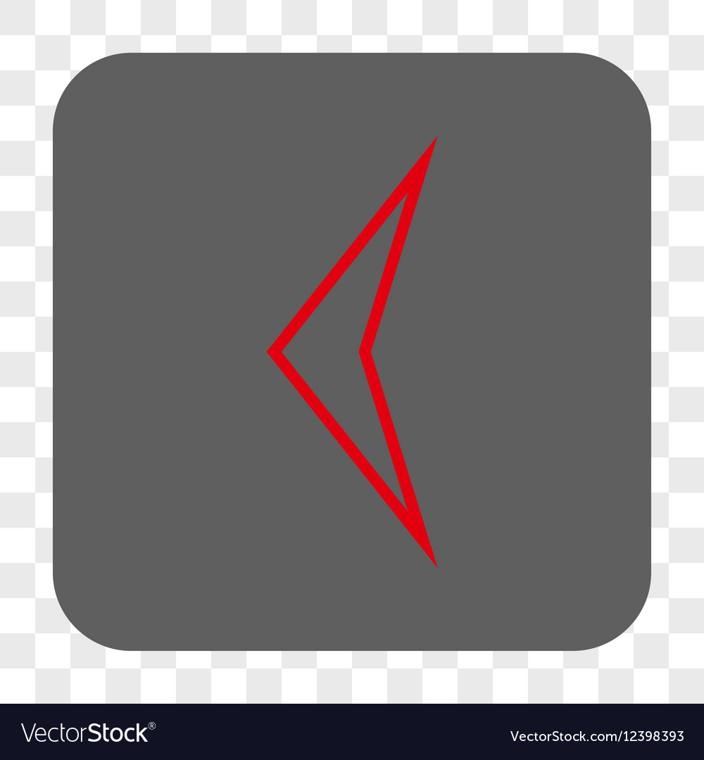 Arrowhead left rounded square button