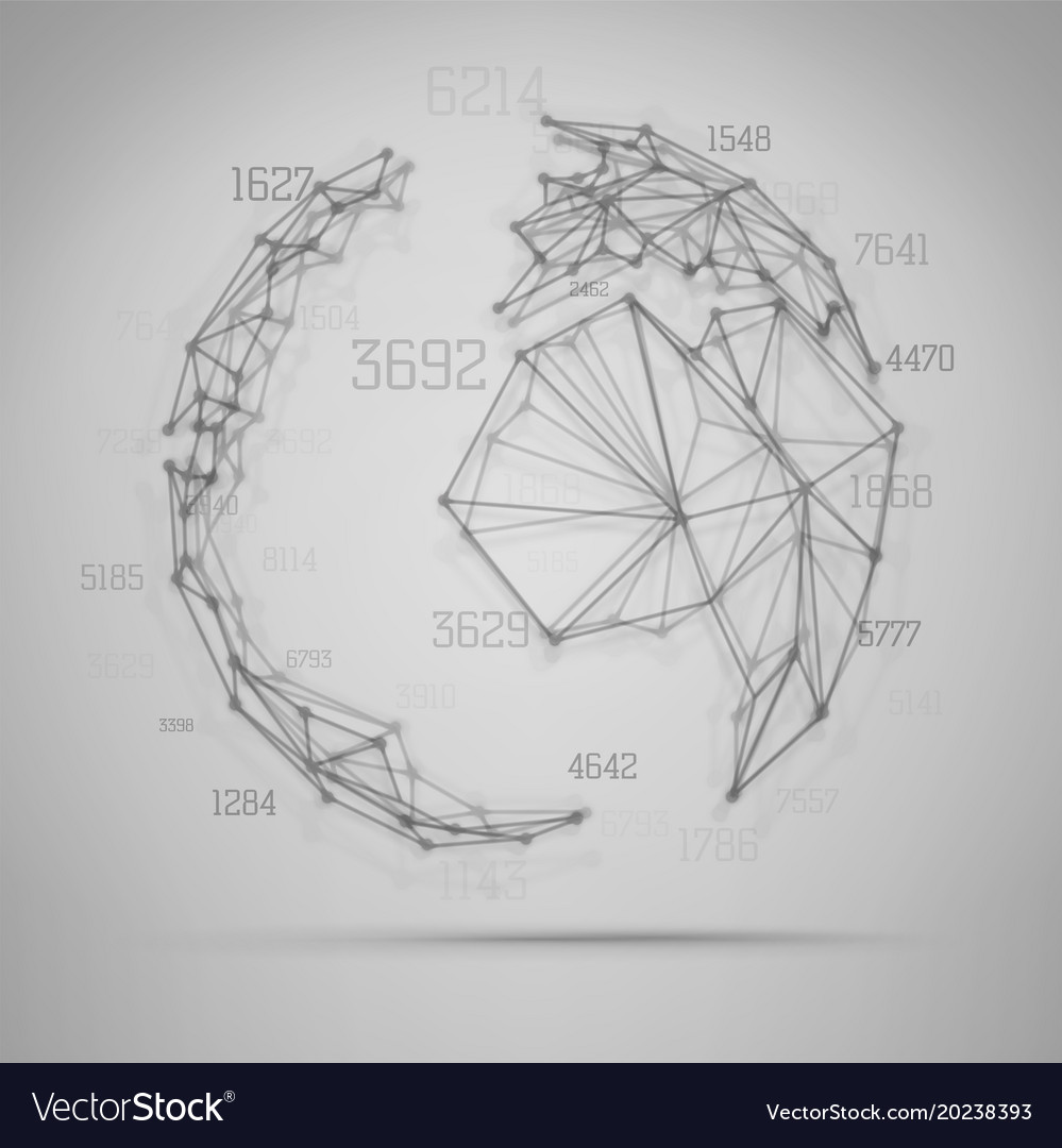 Big data visualization abstract earth globe