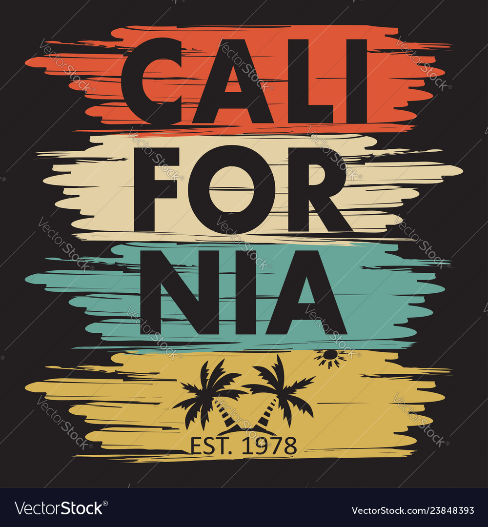 California print vector image California print