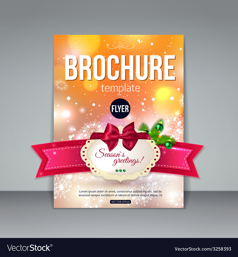 christmas brochure template abstract flyer design vector image christmas brochure template