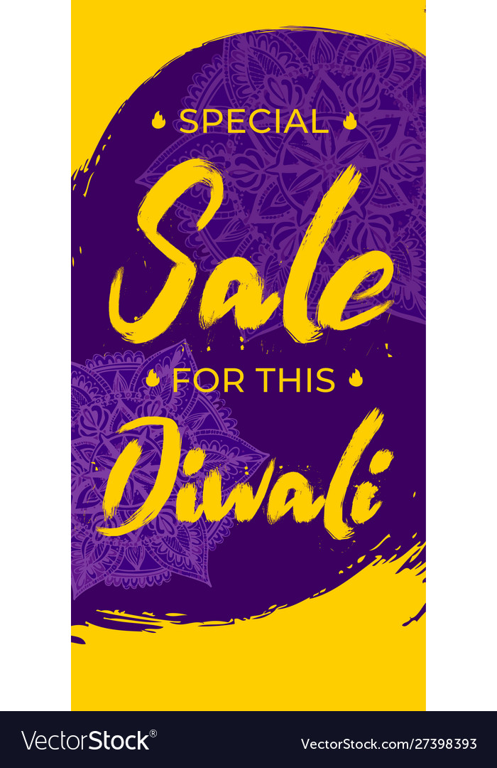 Diwali sale vertical banner template vector image Diwali sale vertical banner template