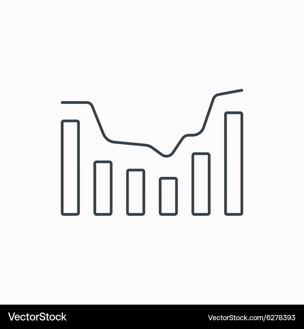 Dynamics icon statistic chart sign Royalty Free Vector Image