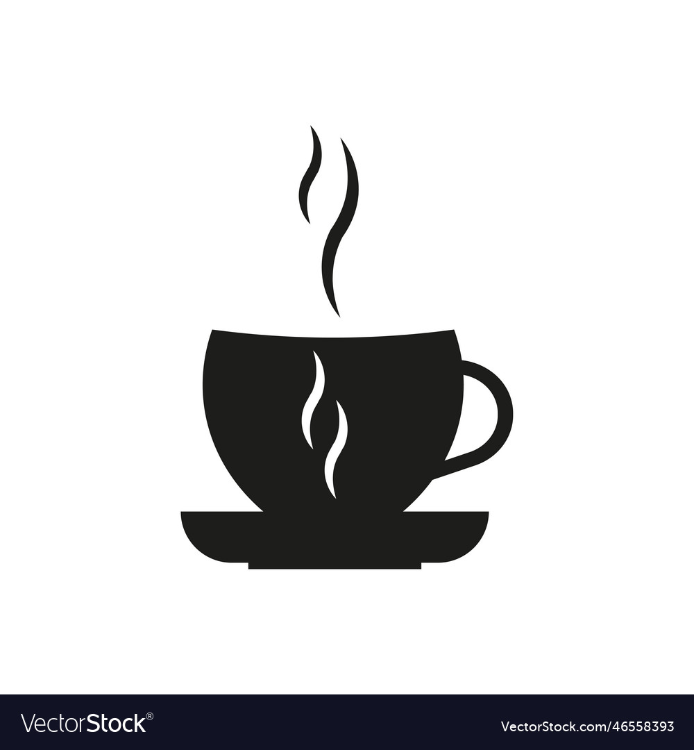 Flat cup icon for paper design