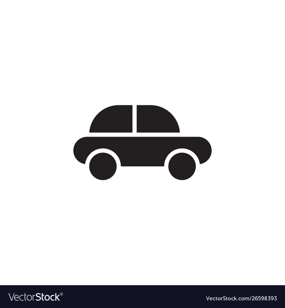 Flat glyph car icon symbol sign logo template