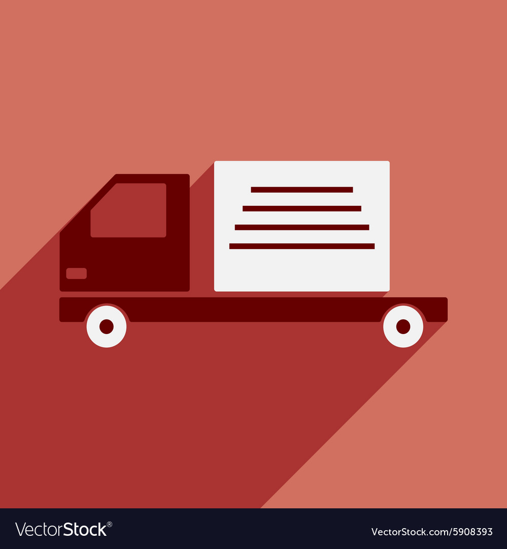 Flat with shadow icon and mobile application