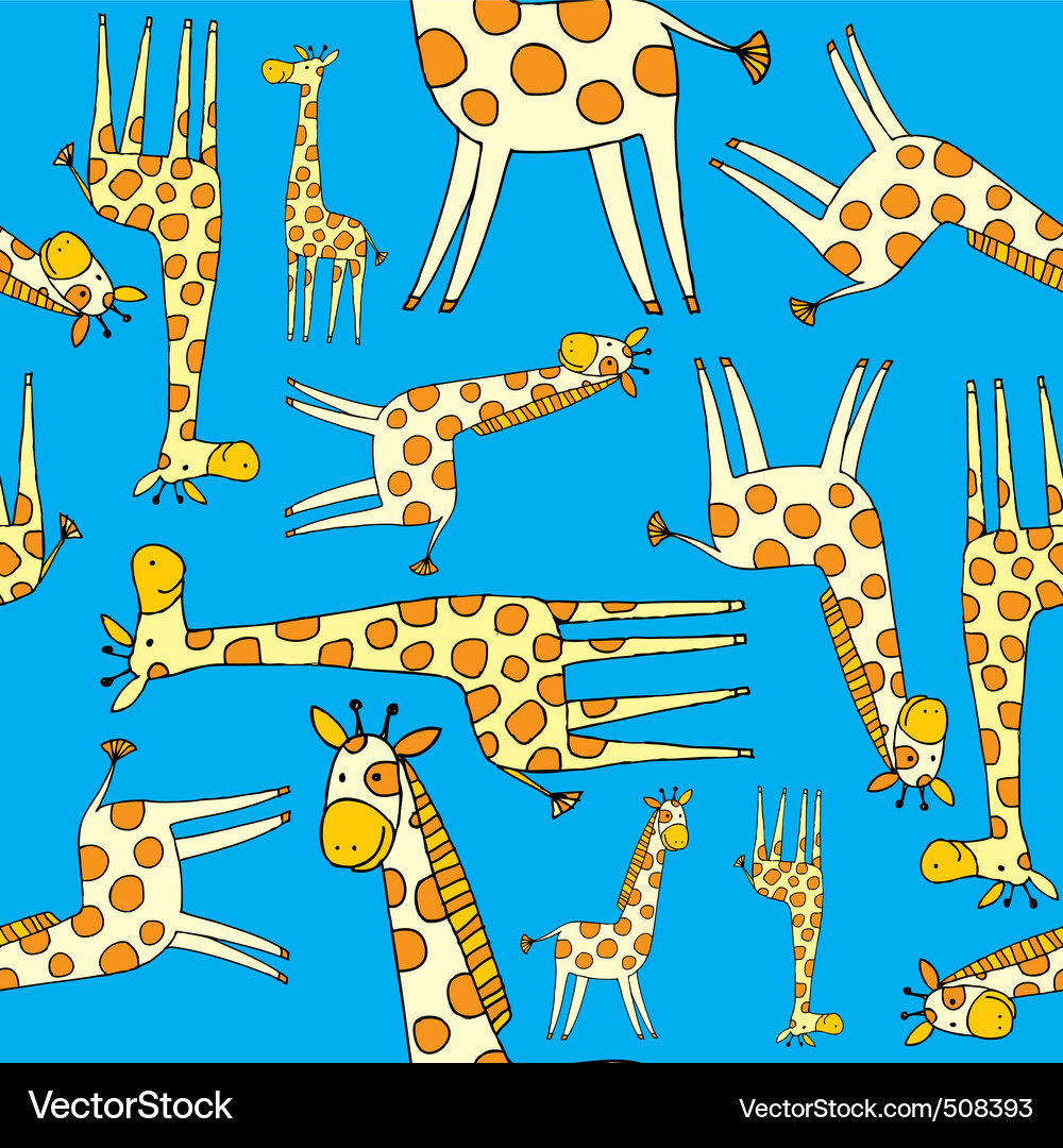 Giraffe pattern Royalty Free Vector Image - VectorStock