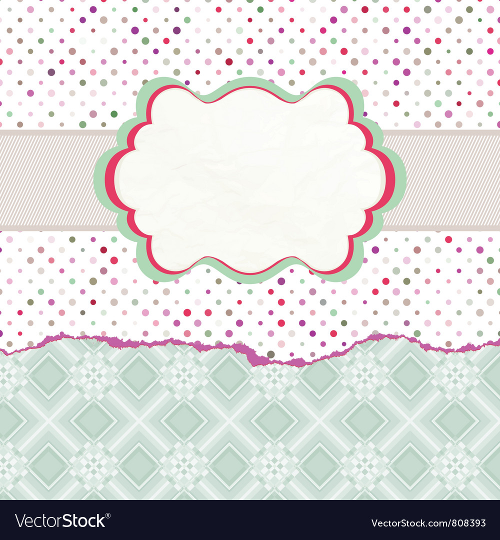 Vintage pattern card