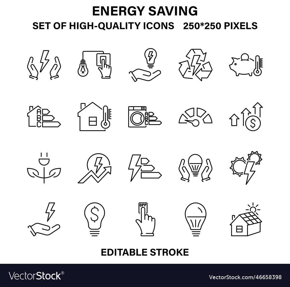 A set of simple but high-quality linear icons vector image A set of simple but high-quality linear icons