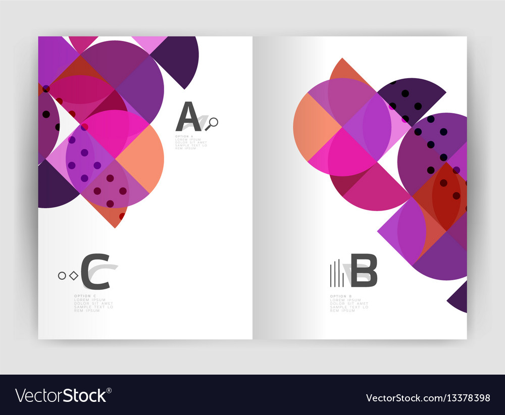 Abstract background with color triangles annual