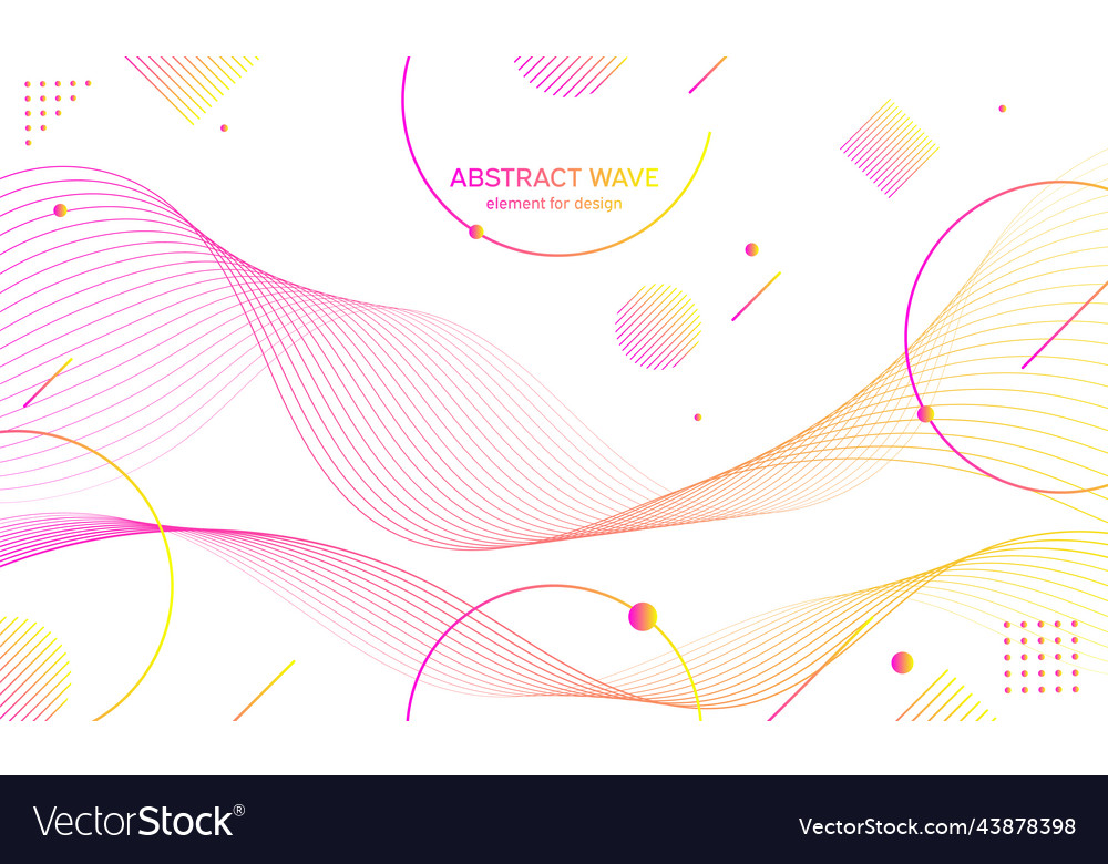 Abstract colorful wave element for design vector image Abstract colorful wave element for design