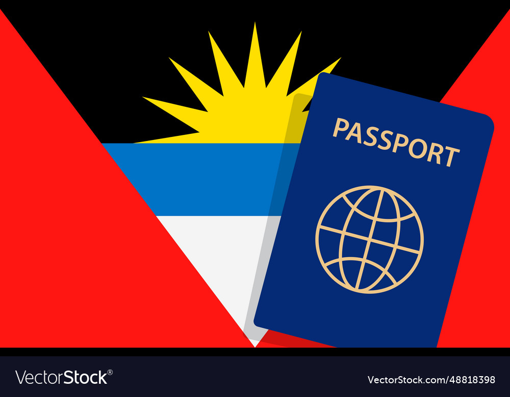 Antigua And Barbuda Passport Royalty Free Vector Image