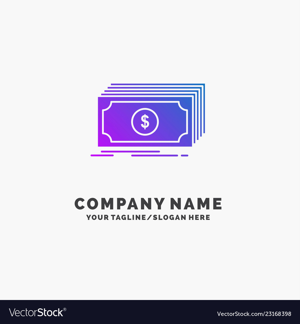 Cash dollar finance funds money purple business vector image Cash dollar finance funds money purple business