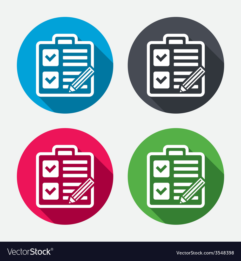 Checklist sign icon control list symbol