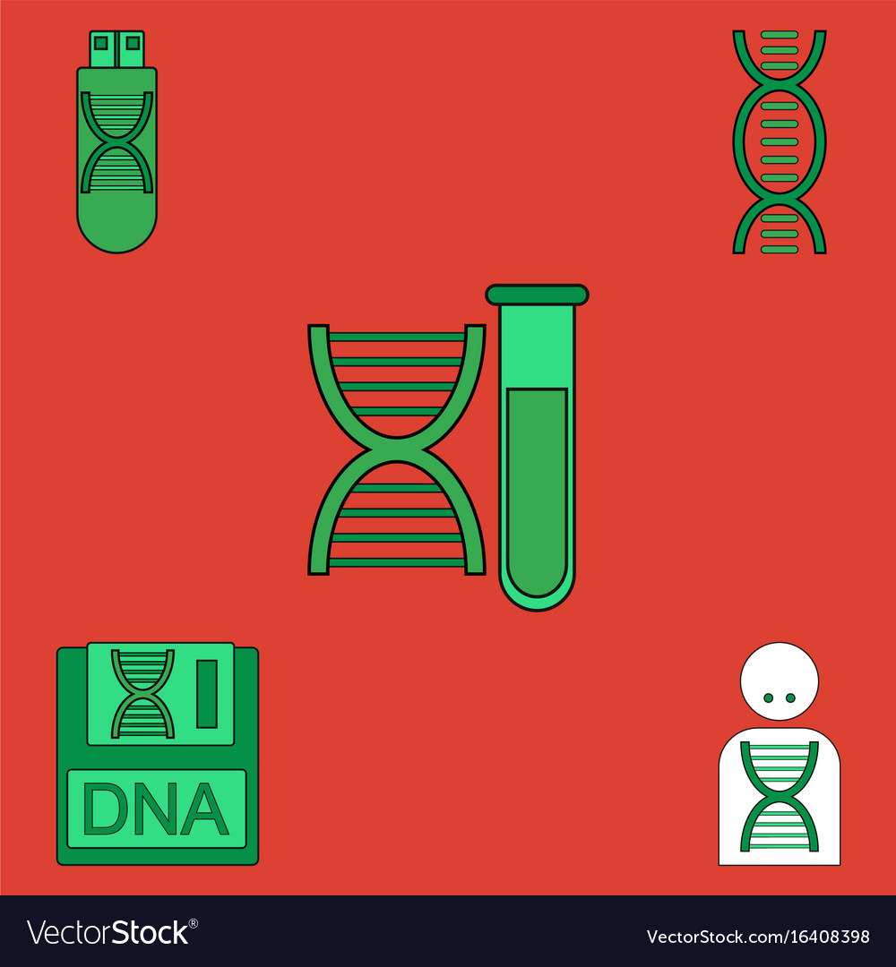 Sammlung von Ikonen und menschlichen Dna