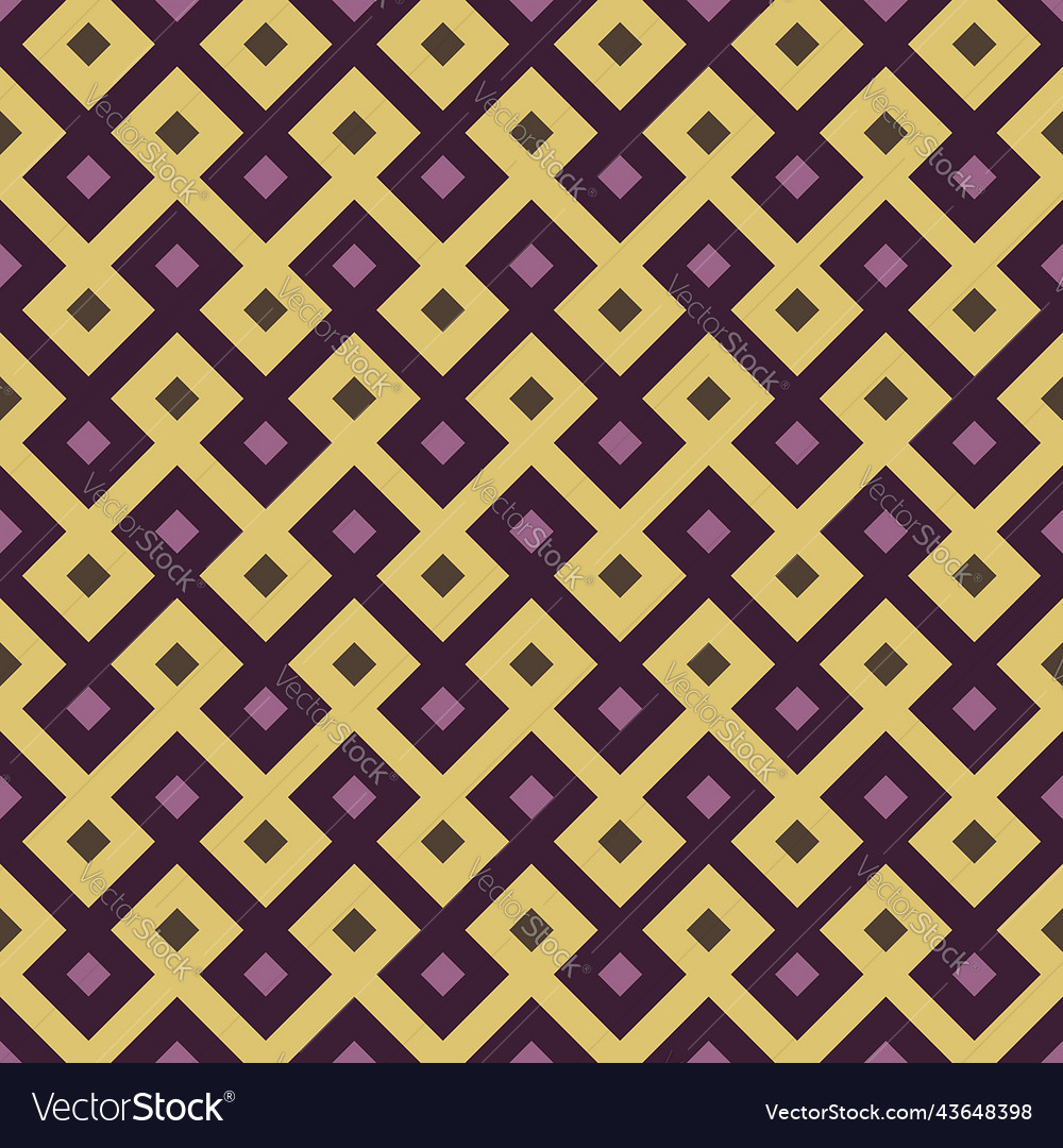 Crossed square pattern seamless background vector image Crossed square pattern seamless background