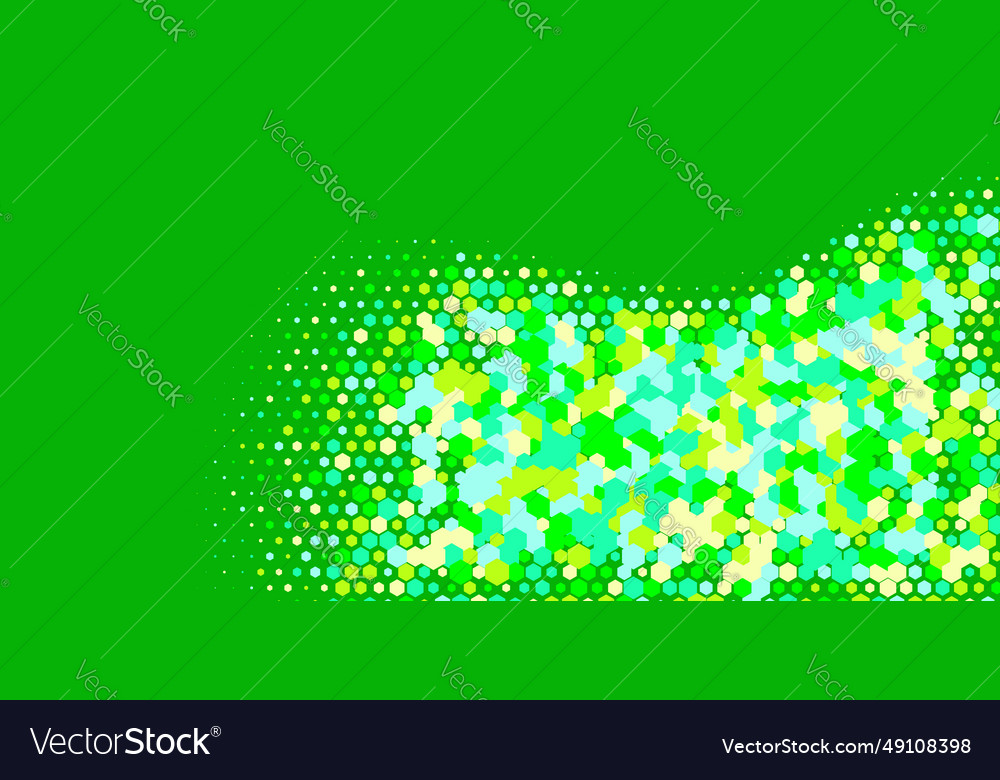 Geometric multi size hexagon with color