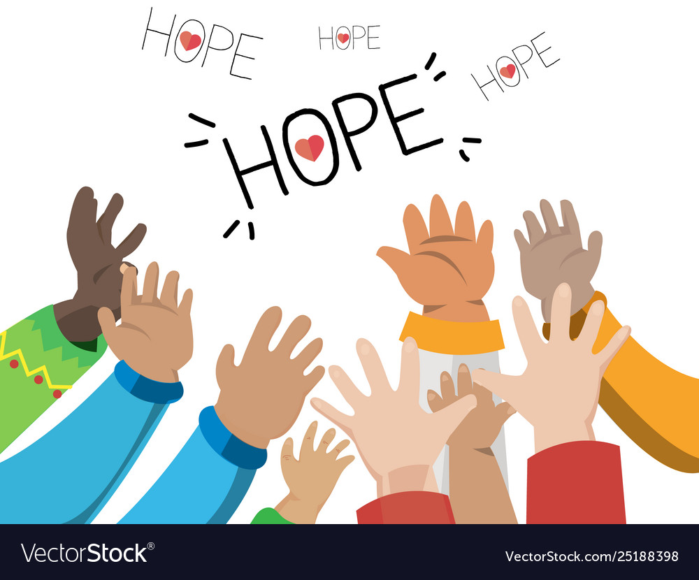 Hand hope Royalty Free Vector Image - VectorStock