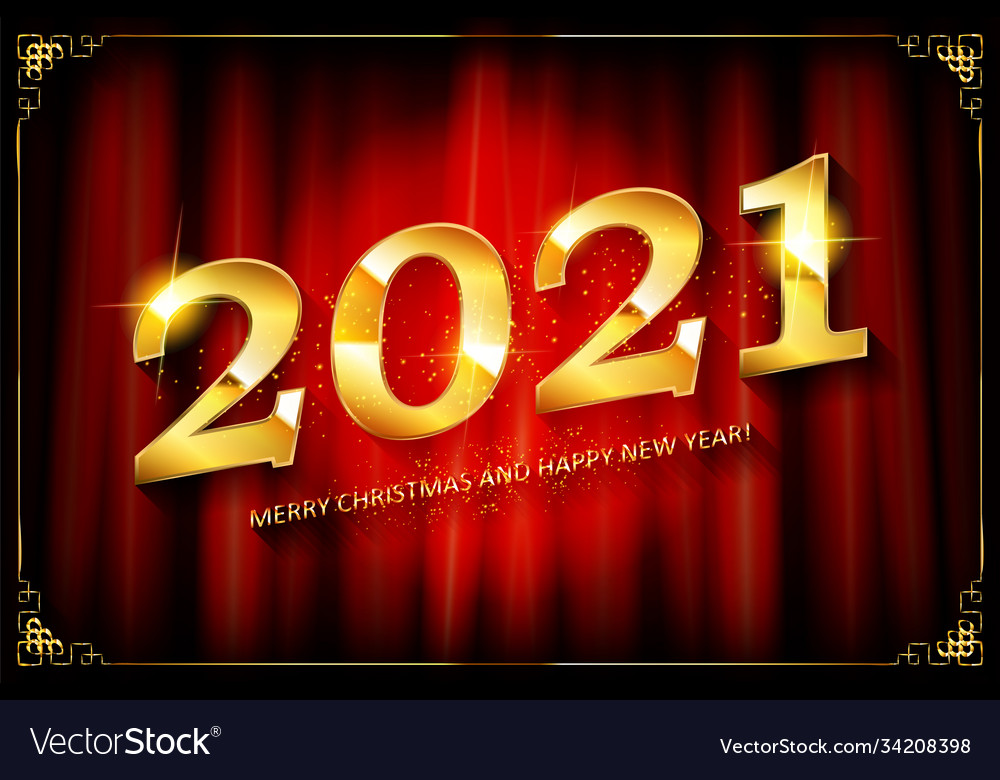 Happy new year 2021 vector image Happy new year 2021