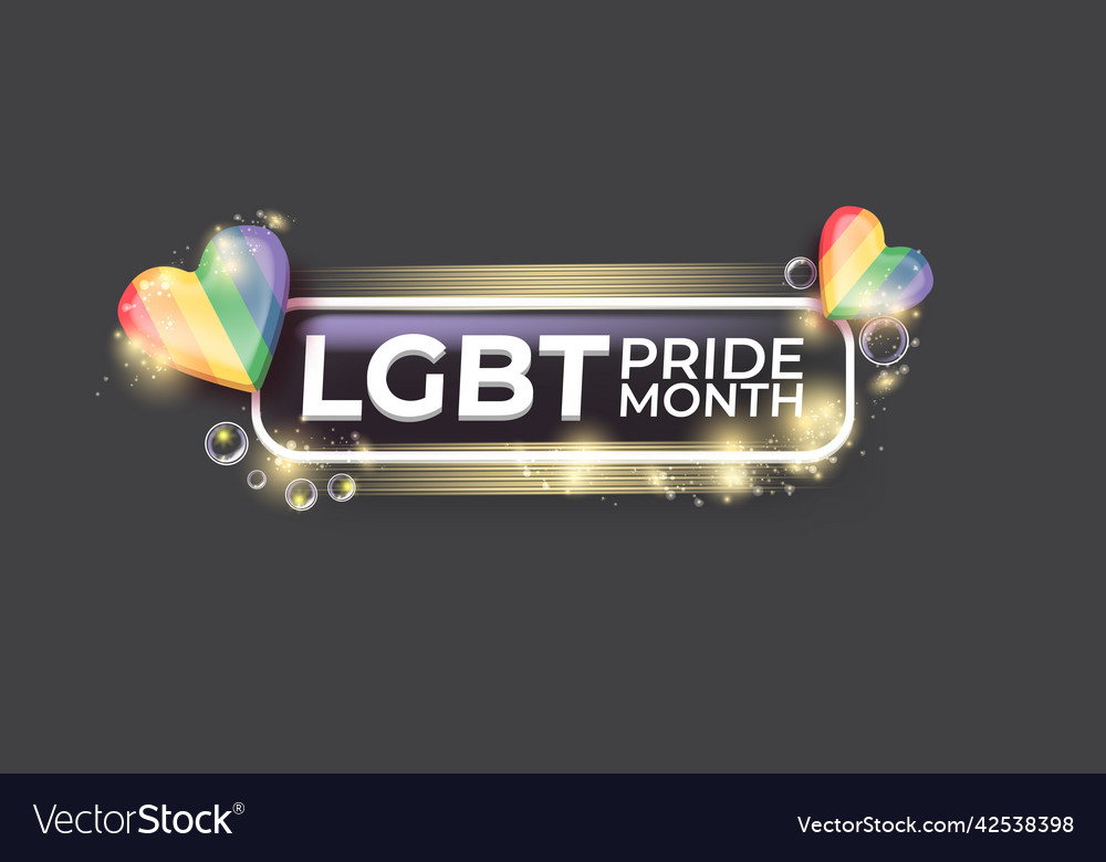 Happy Pride Month Horizontal Banner Royalty Free Vector