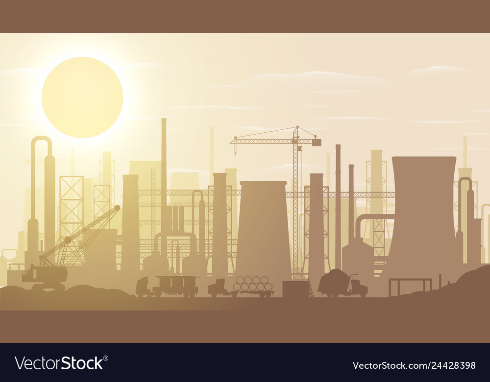 Industrielandschaft Silhouette